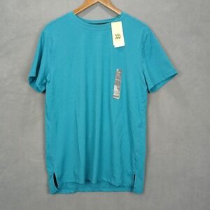 All In Motion Performance T Shirt Mens Medium Blue Moisture Wicking Quick Dry